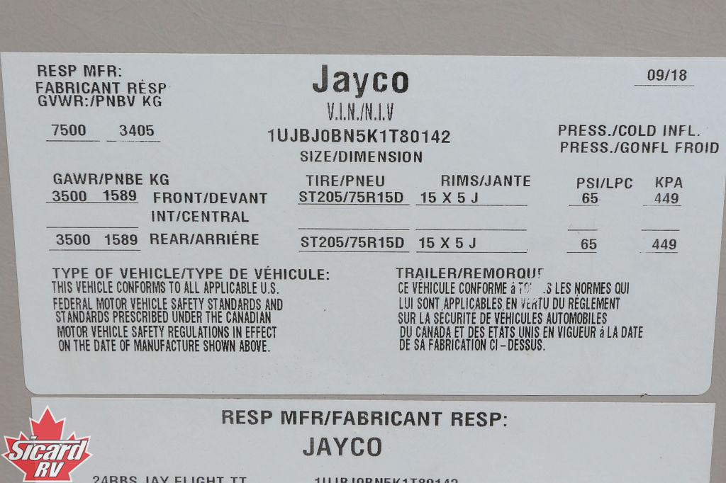 2019 JAYCO JAY FLIGHT 24RBS