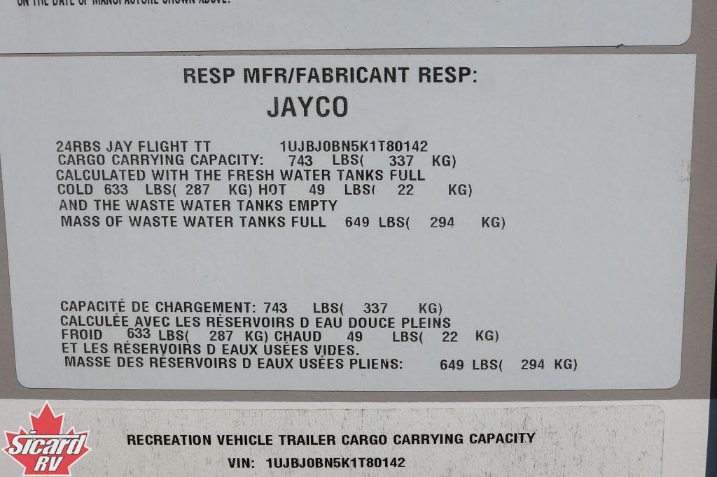 2019 JAYCO JAY FLIGHT 24RBS