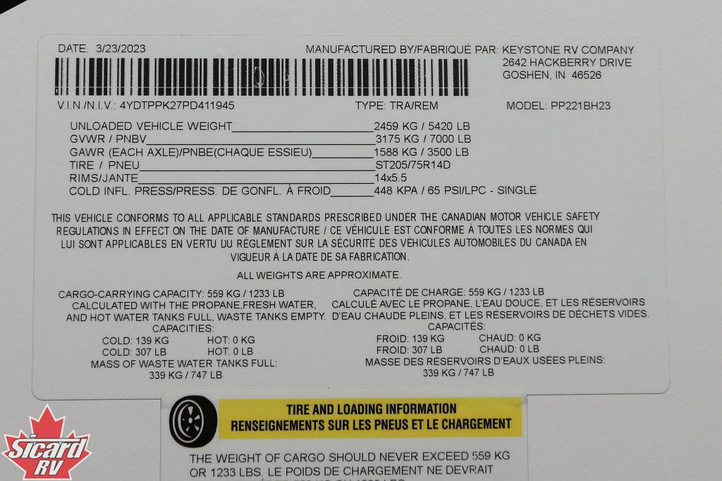 2023 KEYSTONE PASSPORT SL SERIES 221BH