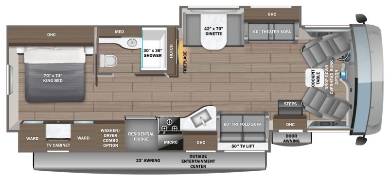 Floorplan for 2027 JAYCO PRECEPT 34G