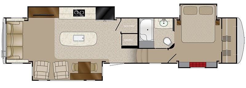 Floorplan for 2016 HEARTLAND LANDMARK 365LM KEY WEST