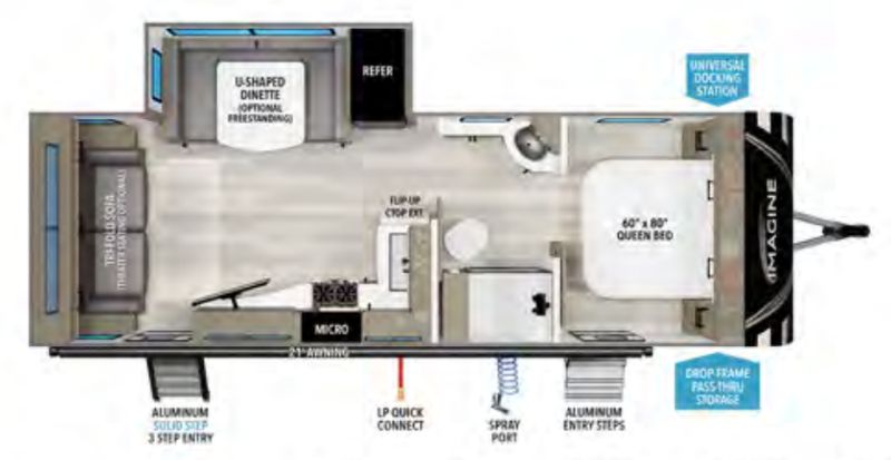 Floorplan for 2024 GRAND DESIGN IMAGINE 2500RL