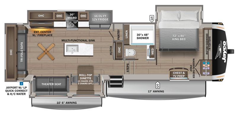 Floorplan for 2026 JAYCO EAGLE 321RSTS