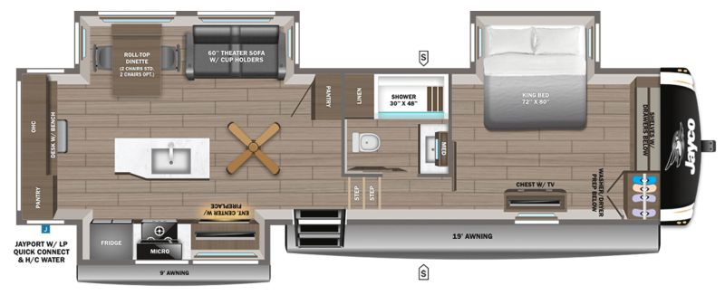 Floorplan for 2026 JAYCO EAGLE 325MKTS