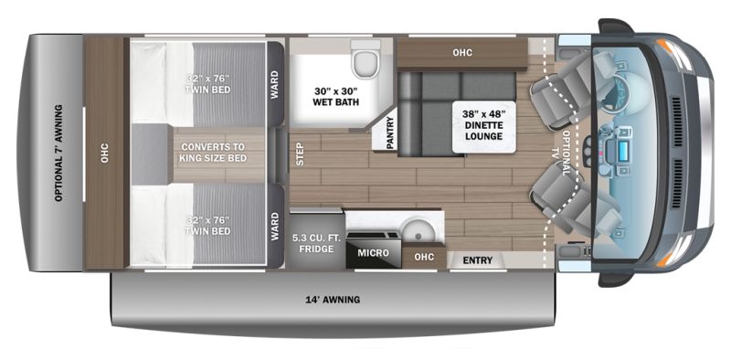 Floorplan for 2026 JAYCO GRANITE RIDGE 22T