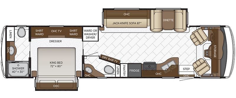 Floorplan for 2020 NEWMAR BAYSTAR 3609