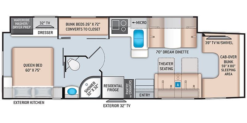 Floorplan for 2021 THOR MAGNITUDE RB34
