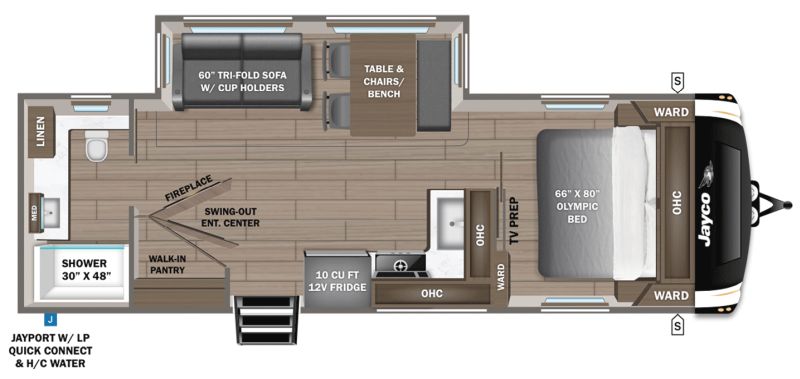 Floorplan for 2026 JAYCO EAGLE HT 275RBCS