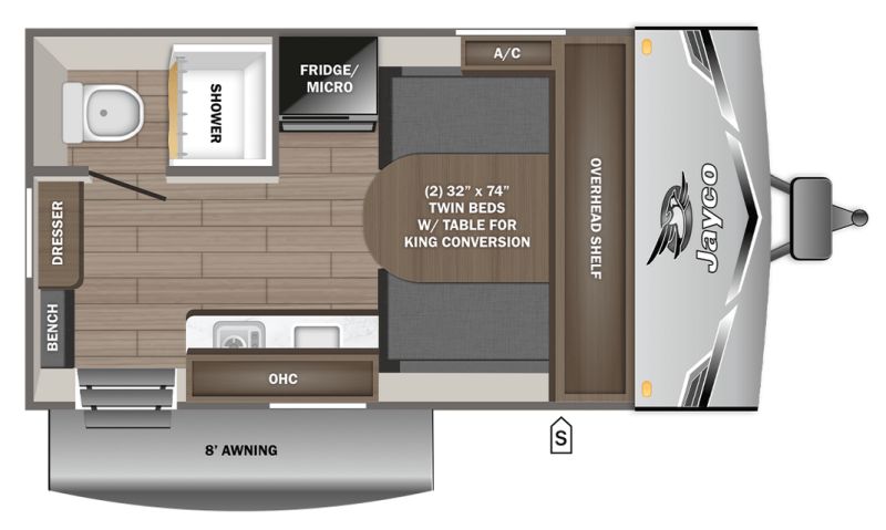 Floorplan for 2026 JAYCO JAY FLIGHT SLX 140TB