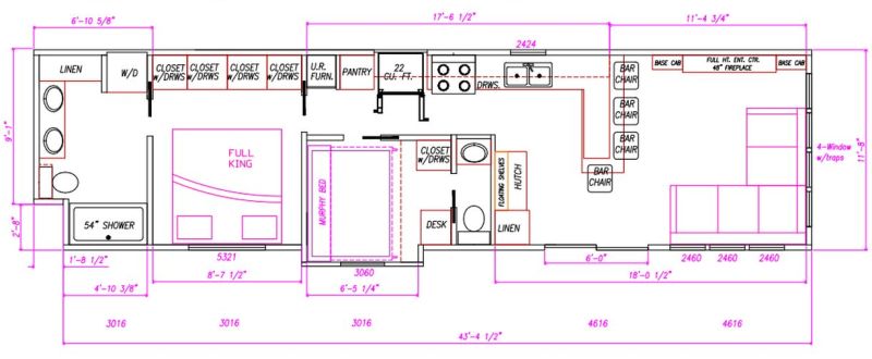 Floorplan for 2026 KROPF CANADIAN 6461CWD