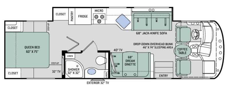 Floorplan for 2019 THOR ACE 30.4