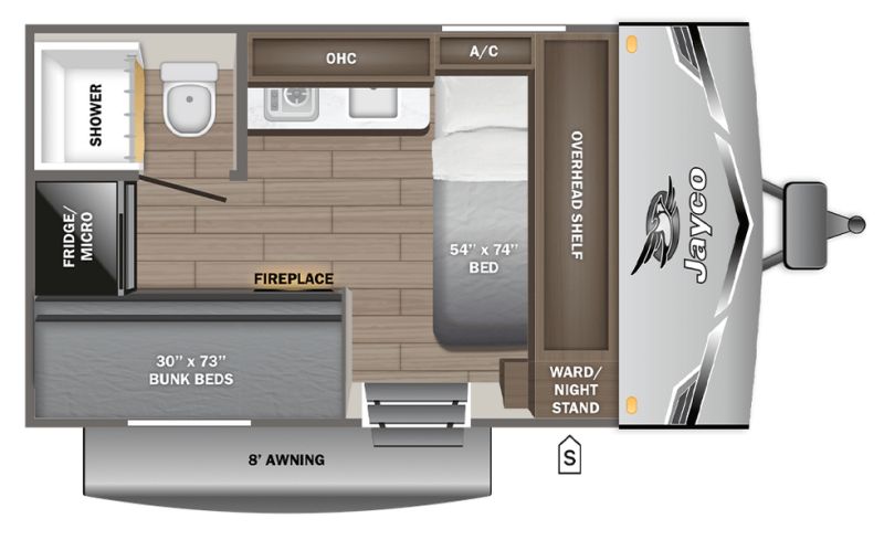 Floorplan for 2026 JAYCO JAY FLIGHT SLX 130BH