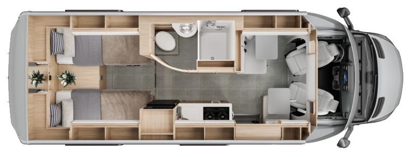 Floorplan for 2027 LEISURE TRAVEL VANS UNITY U24TBX