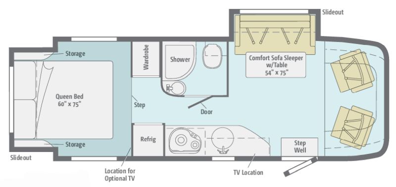 Floorplan for 2011 ITASCA NAVION IQ 24G
