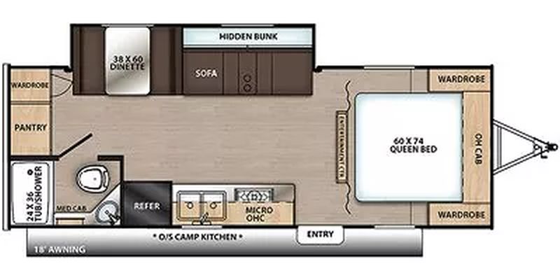 Floorplan for 2020 COACHMEN CATALINA SUMMIT 212RBS
