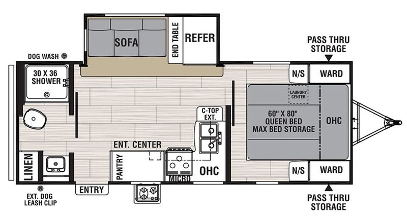 Floorplan for 2021 COACHMEN NORTHERN SPIRIT 2253RB