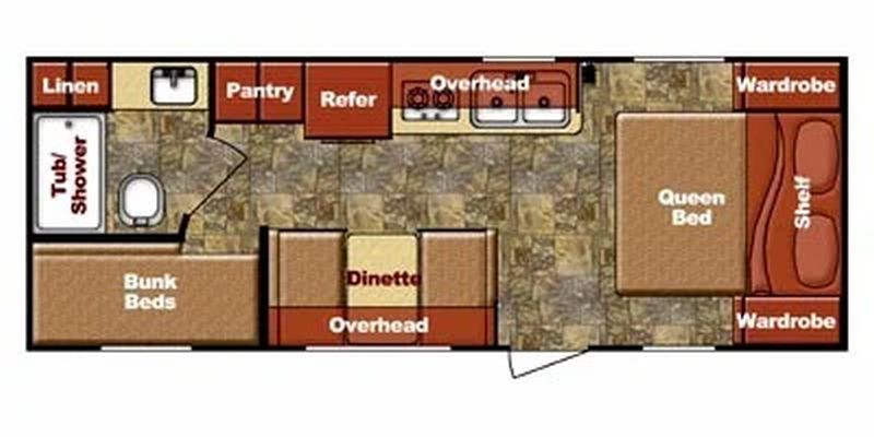 Floorplan for 2012 GULFSTREAM TRAIL MASTER 236BHL