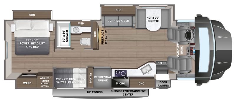 Floorplan for 2025 JAYCO SENECA 37L