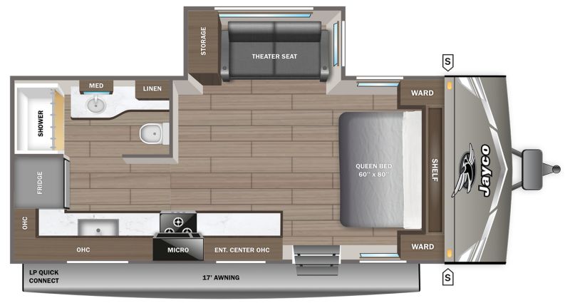 Floorplan for 2027 JAYCO JAY FLIGHT 200MKS