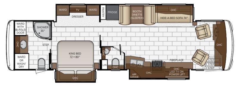Floorplan for 2022 NEWMAR VENTANA 3709