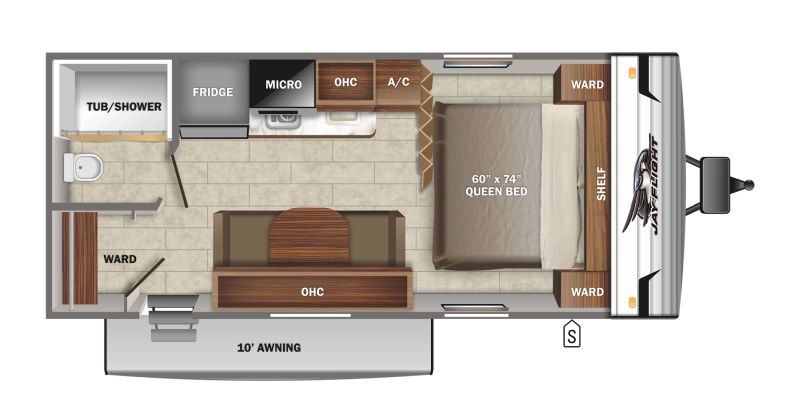 Floorplan for 2022 JAYCO JAY FLIGHT SLX 7 195RB