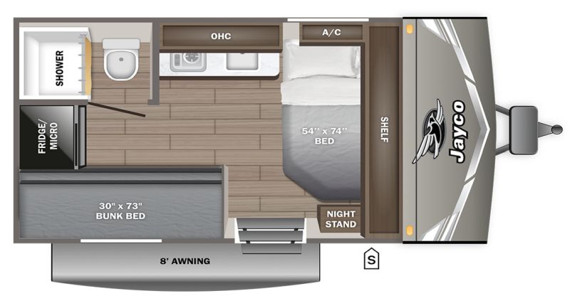 Floorplan for 2027 JAYCO JAY FLIGHT 130BH