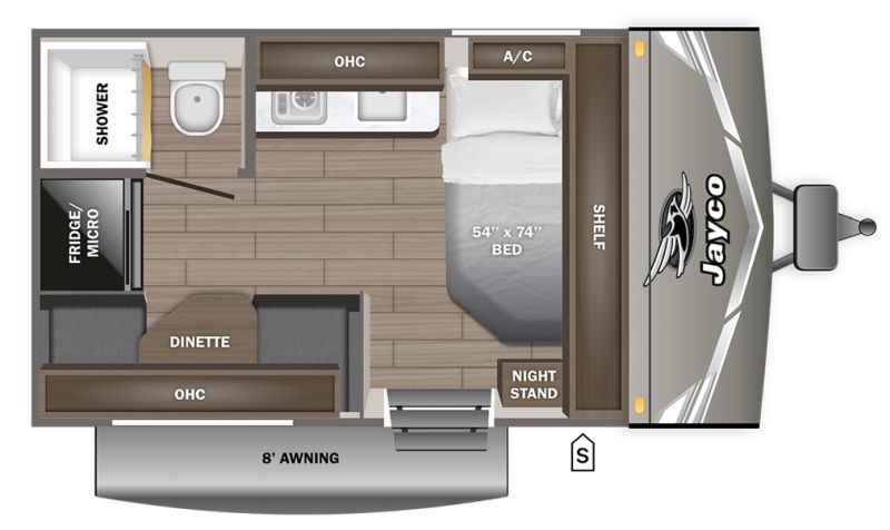 Floorplan for 2027 JAYCO JAY FLIGHT 130RD