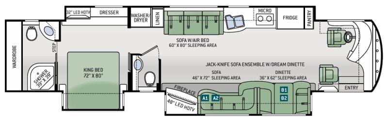 Floorplan for 2015 THOR TUSCANY 44MT