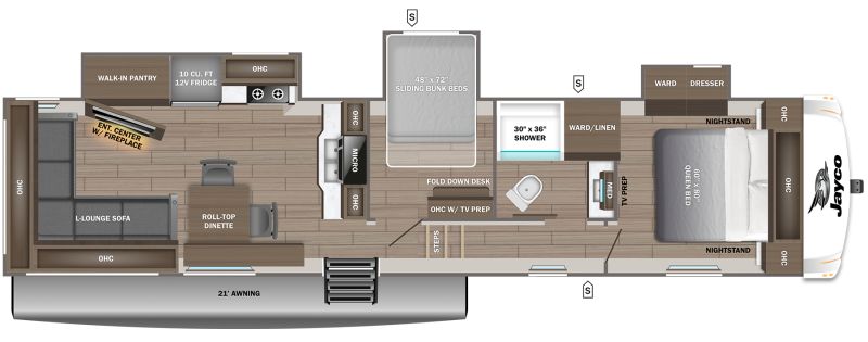 Floorplan for 2027 JAYCO EAGLE SLE 34MBL