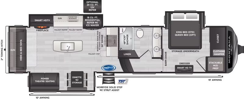 Floorplan for 2025 KEYSTONE MONTANA 3231CK