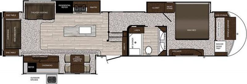 Floorplan for 2019 PRIME TIME SANIBEL 3851