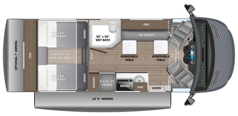 Floorplan for 2027 JAYCO GRANITE RIDGE 23S