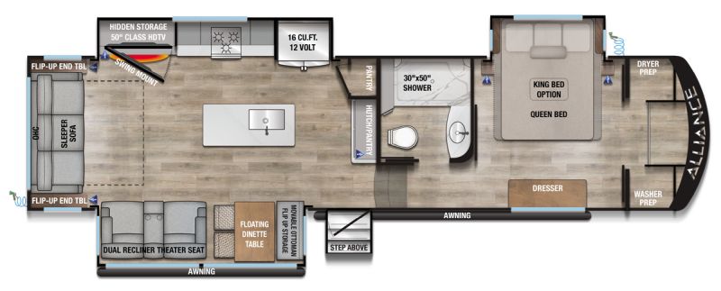 Floorplan for 2027 ALLIANCE AVENUE 32RLS