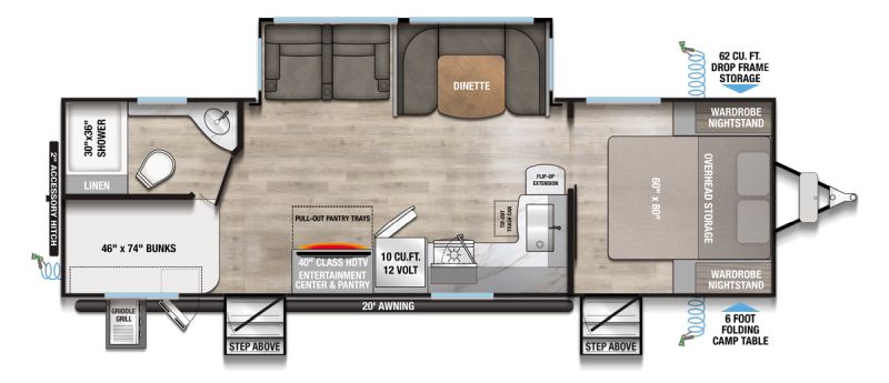 Floorplan for 2027 ALLIANCE DELTA 281BH