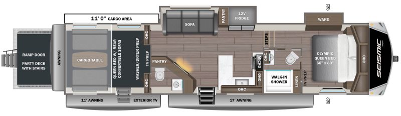 Floorplan for 2027 JAYCO SEISMIC 359