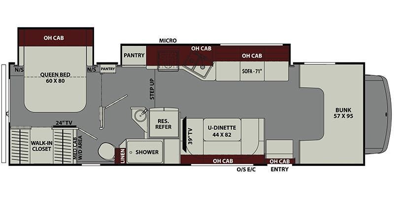 Floorplan for 2018 DUTCHMEN LEPRECHAUN 311FS