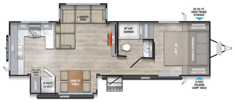 Floorplan for 2027 ALLIANCE DELTA 284RK