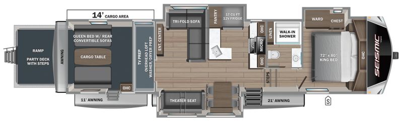 Floorplan for 2025 JAYCO SEISMIC 395