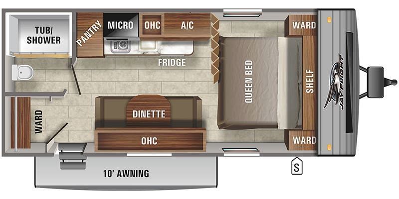 Floorplan for 2021 JAYCO JAY FLIGHT SLX 7 195RB