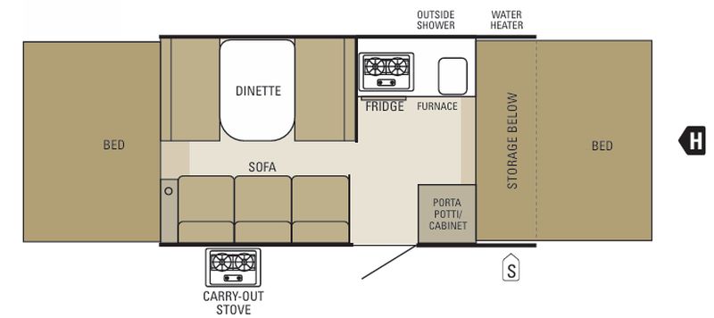 Floorplan for 2012 STARCRAFT COMET 1020