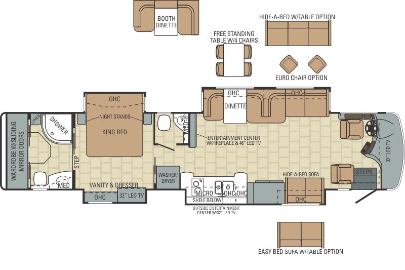 Floorplan for 2014 ENTEGRA COACH ANTHEM 42RBQ