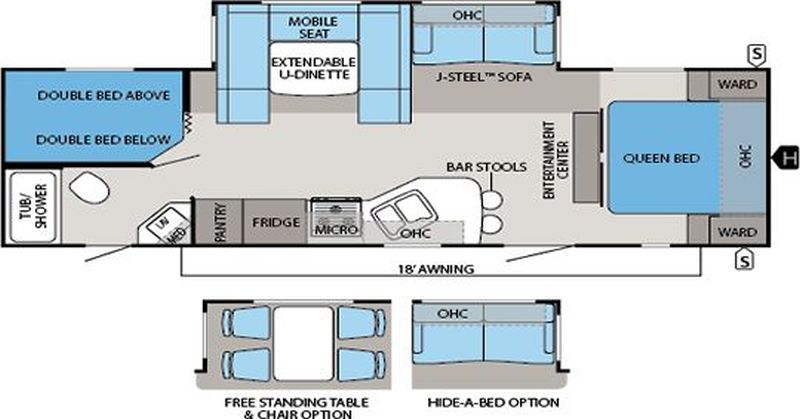 Floorplan for 2013 JAYCO EAGLE 284BHS