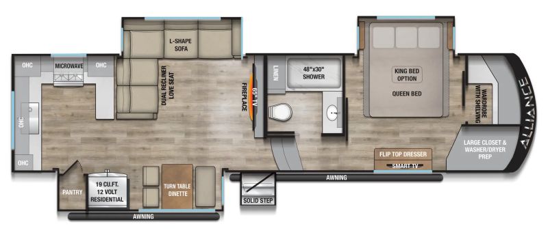 Floorplan for 2027 ALLIANCE PARADIGM 312RK