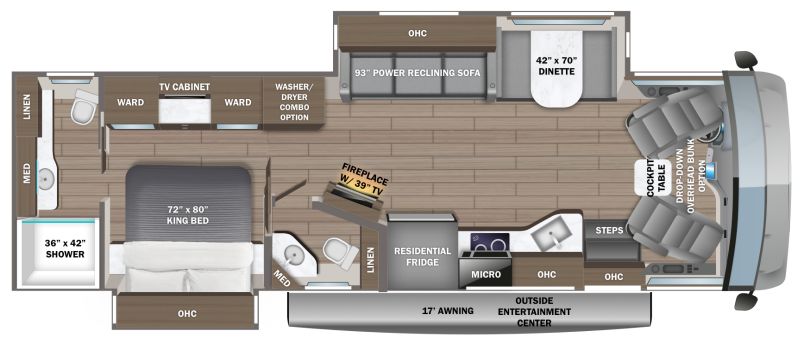 Floorplan for 2027 JAYCO PRECEPT PRESTIGE 36U