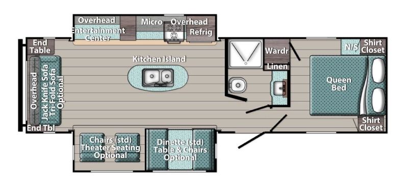 Floorplan for 2026 GRAND RIVER GRAND RIVER 31RLI