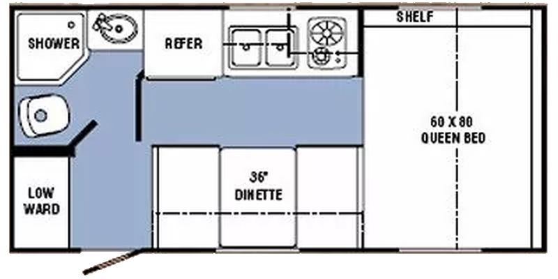 Floorplan for 2011 R-VISION CROSSOVER 189QB