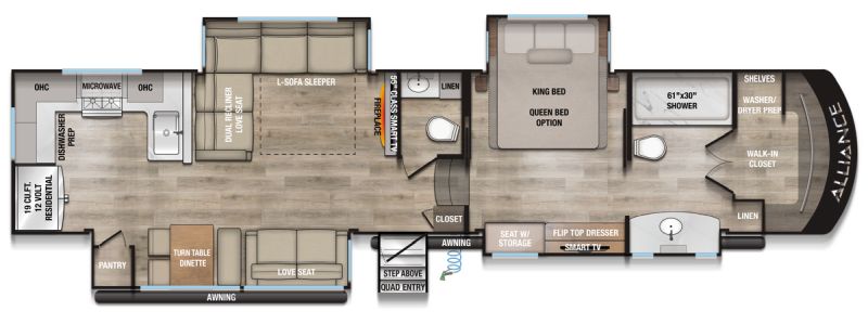 Floorplan for 2027 ALLIANCE PARADIGM 382RK
