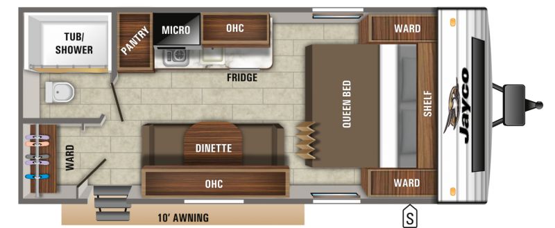 Floorplan for 2019 JAYCO JAY FLIGHT SLX 7 195RB