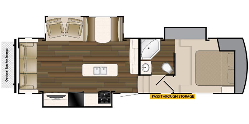 Floorplan for 2017 HEARTLAND ELKRIDGE E292