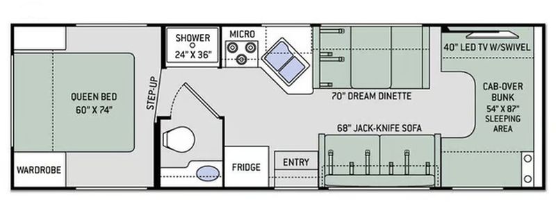 Floorplan for 2018 THOR MAJESTIC 28A